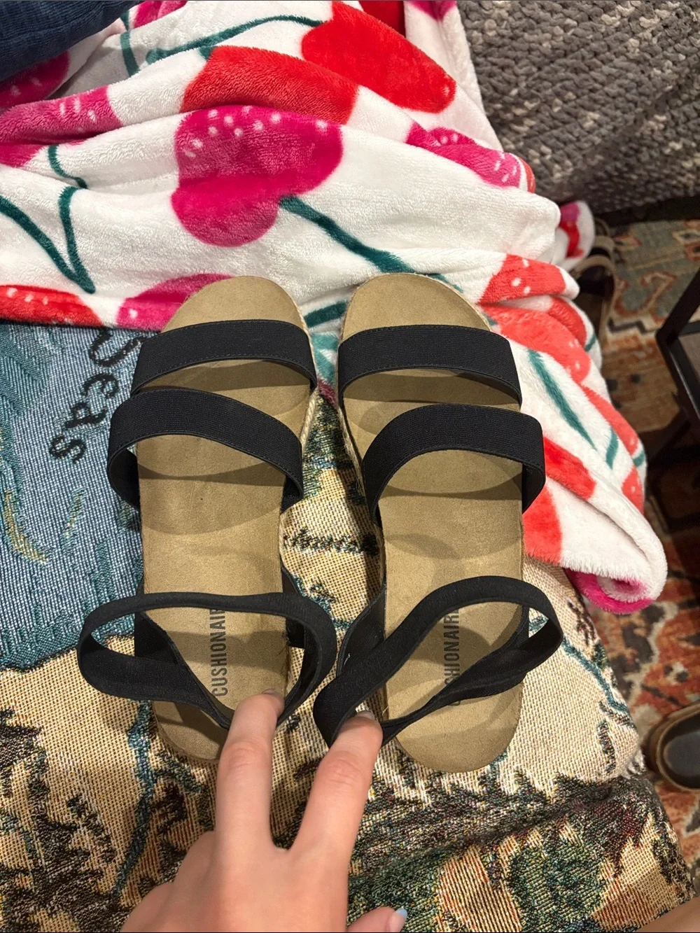 Mandy Stretch Platform Sandal Cushionaire size 10